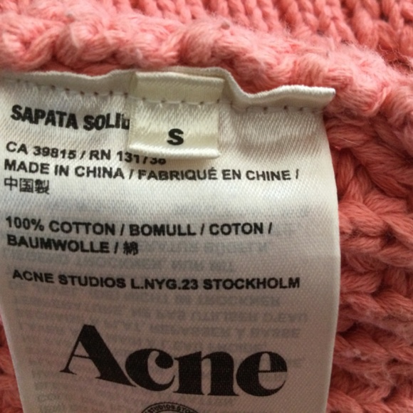Acne Studios Sapata Chunky Knit Gorgeous Peach Sweater - Picture 7 of 11